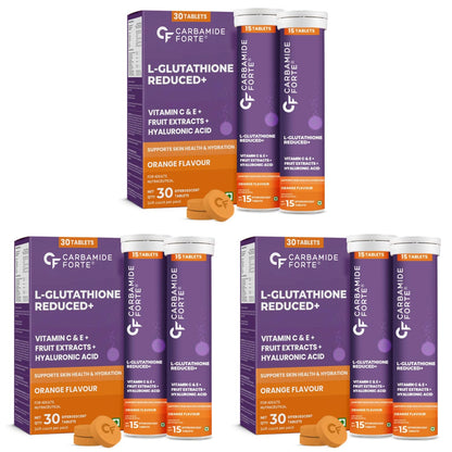 Japanese Reduced L-Glutathione Effervescent Tablets 600mg for Skin Health Support Pack of 30 Tablets