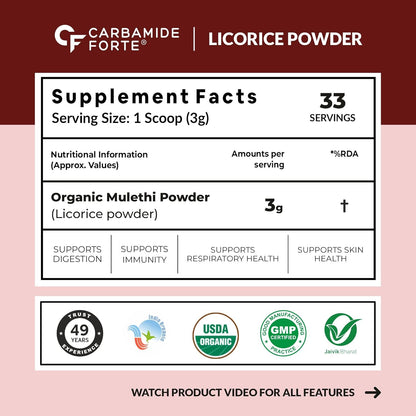 Organic Licorice Powder (Mulethi) – Pure Ayurvedic Root Herb 100g