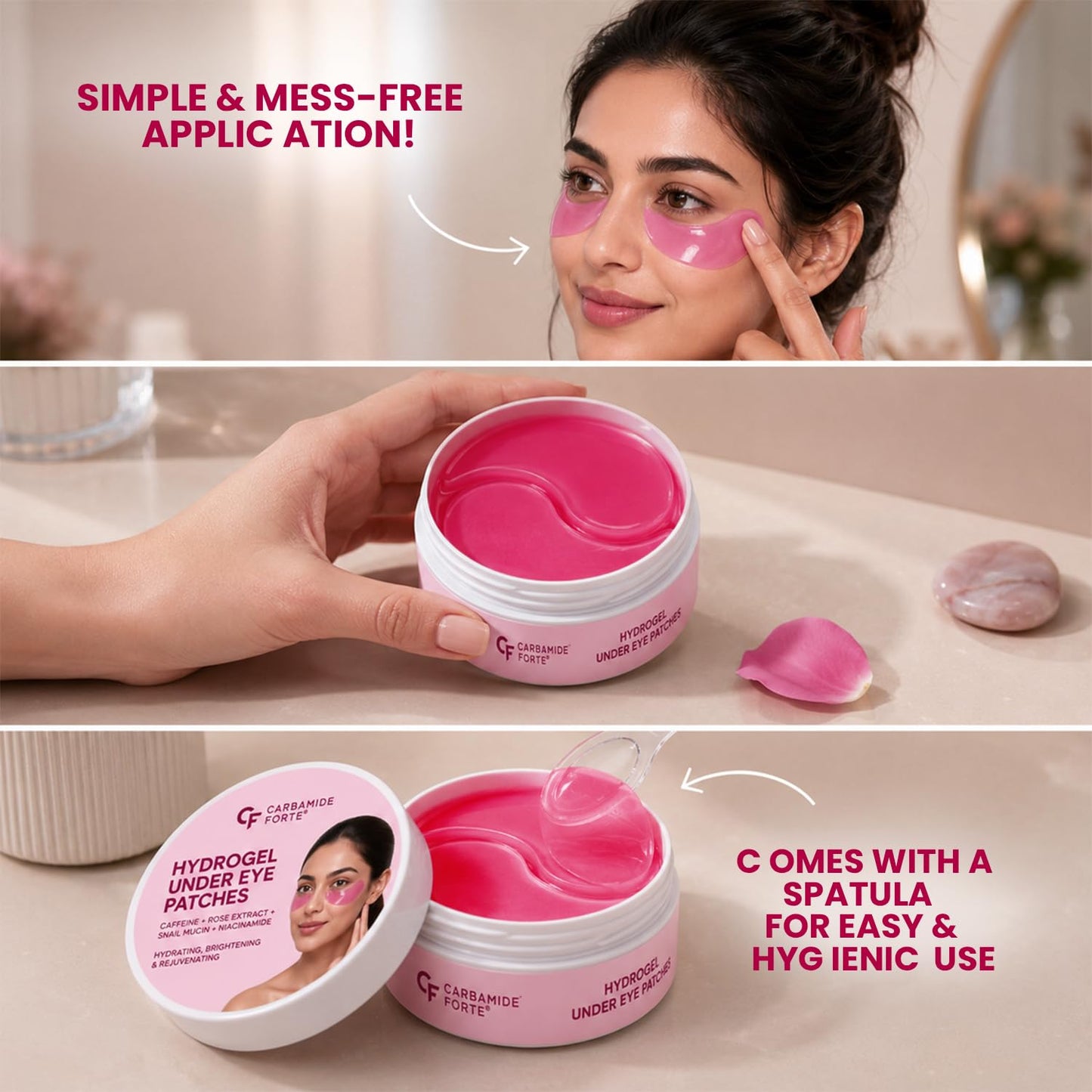 Hydrogel Under Eye Patches for Dark Circles & Puffiness - 60 Patches (30 Pairs)
