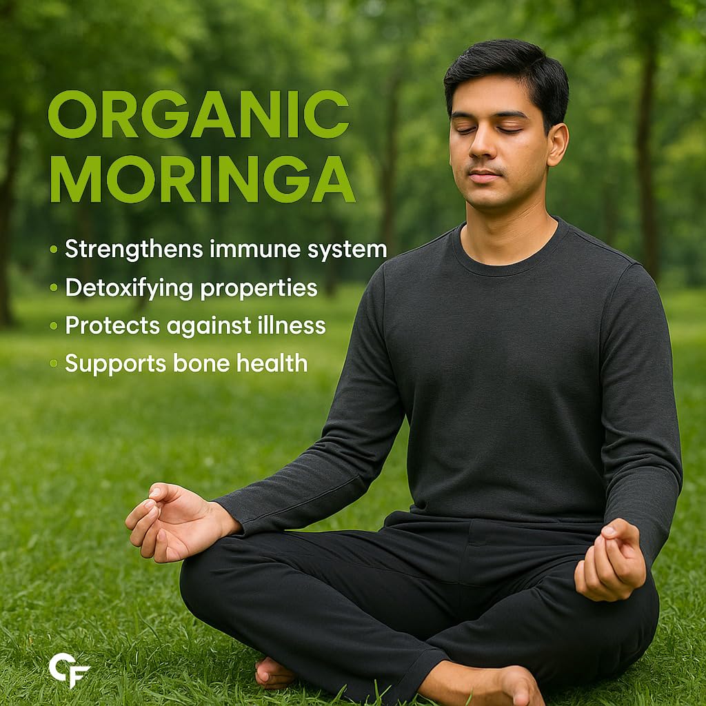 Carbamide Forte 100% Organic Moringa Powder - Moringa Oleifera - USDA Certified | Moringa Leaves Powder | Moringa Powder Organic for Immunity, Digestion & Energy | Drumstick Leaves Powder - 200g