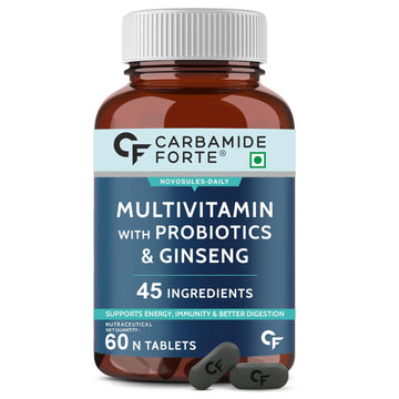 Carbamide Forte Multivitamin Tablets for Men and Women with Probiotics Supplement- 60 Veg Tablets