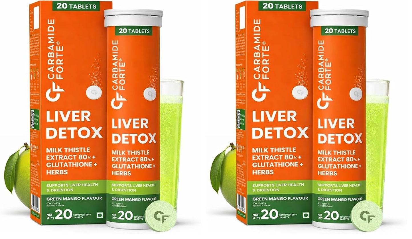 Liver Detox Effervescent Tablets for Daily Liver Health Support 20 Tablets