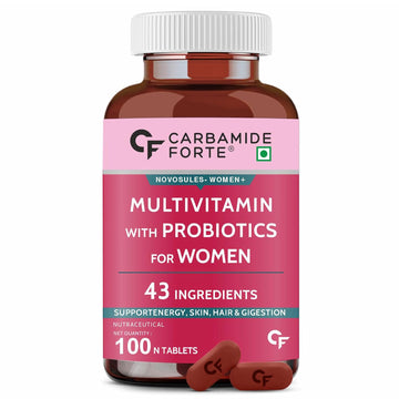 Carbamide Forte Multivitamin Tablets for Women | Multi Vitamin Women’s Wellness | Complete Multivitamin for Women with 43 Ingredients | Women Multivitamin Tablets for Energy & Health-100 Veg Tablets