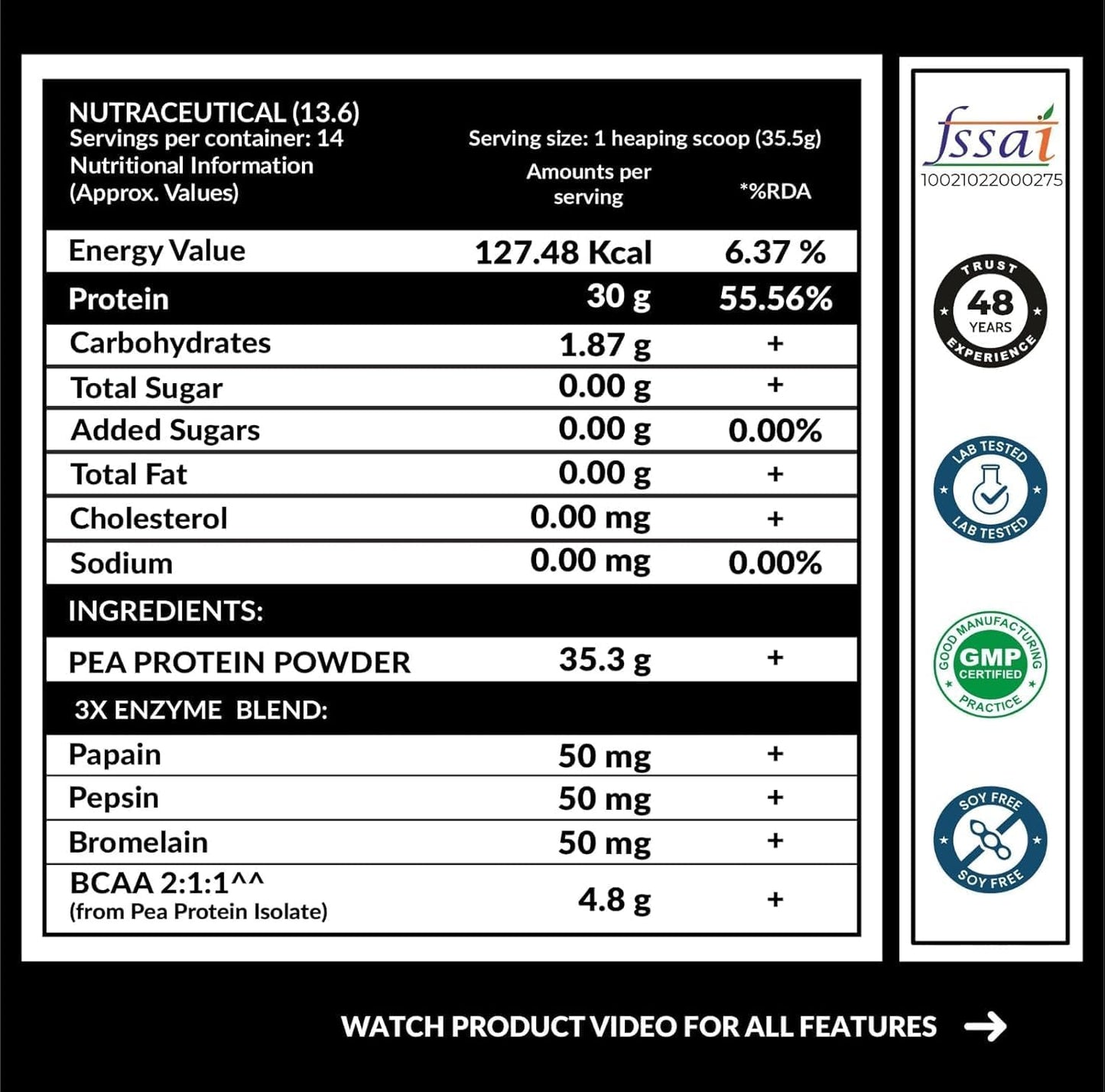 Protein Isolate – Unflavoured Pea Protein Powder