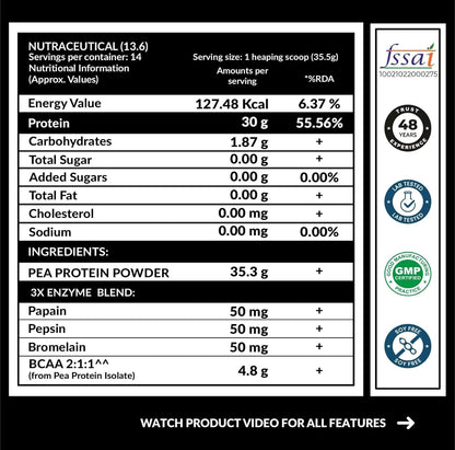 Protein Isolate – Unflavoured Pea Protein Powder