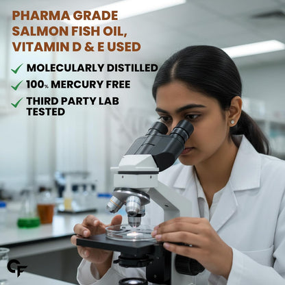 Salmon Omega 3 Fish Oil Capsules – 1000mg Softgels | 10 Softgels