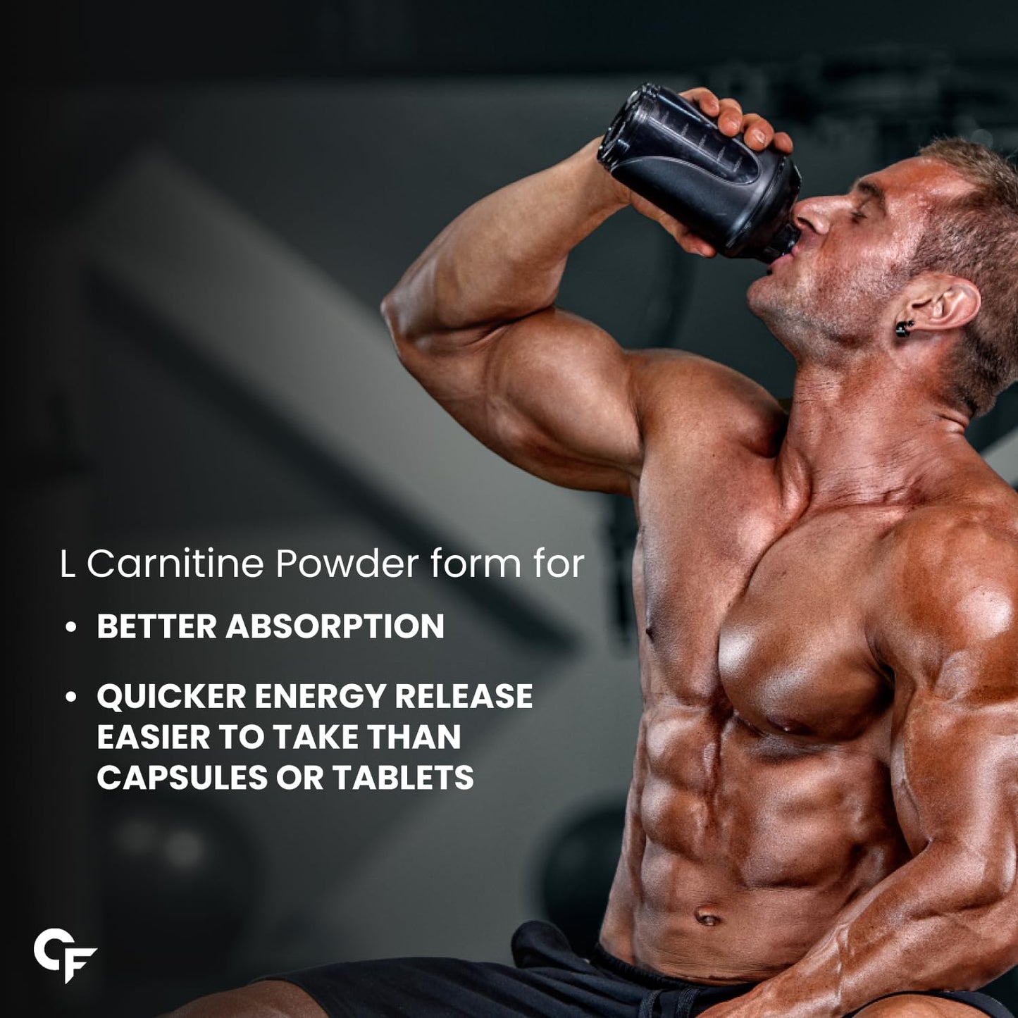 Carbamide Forte L Carnitine L Tartrate 2000mg Powder for Pre & Post Workout - Blackcurrant Flavour - 150g