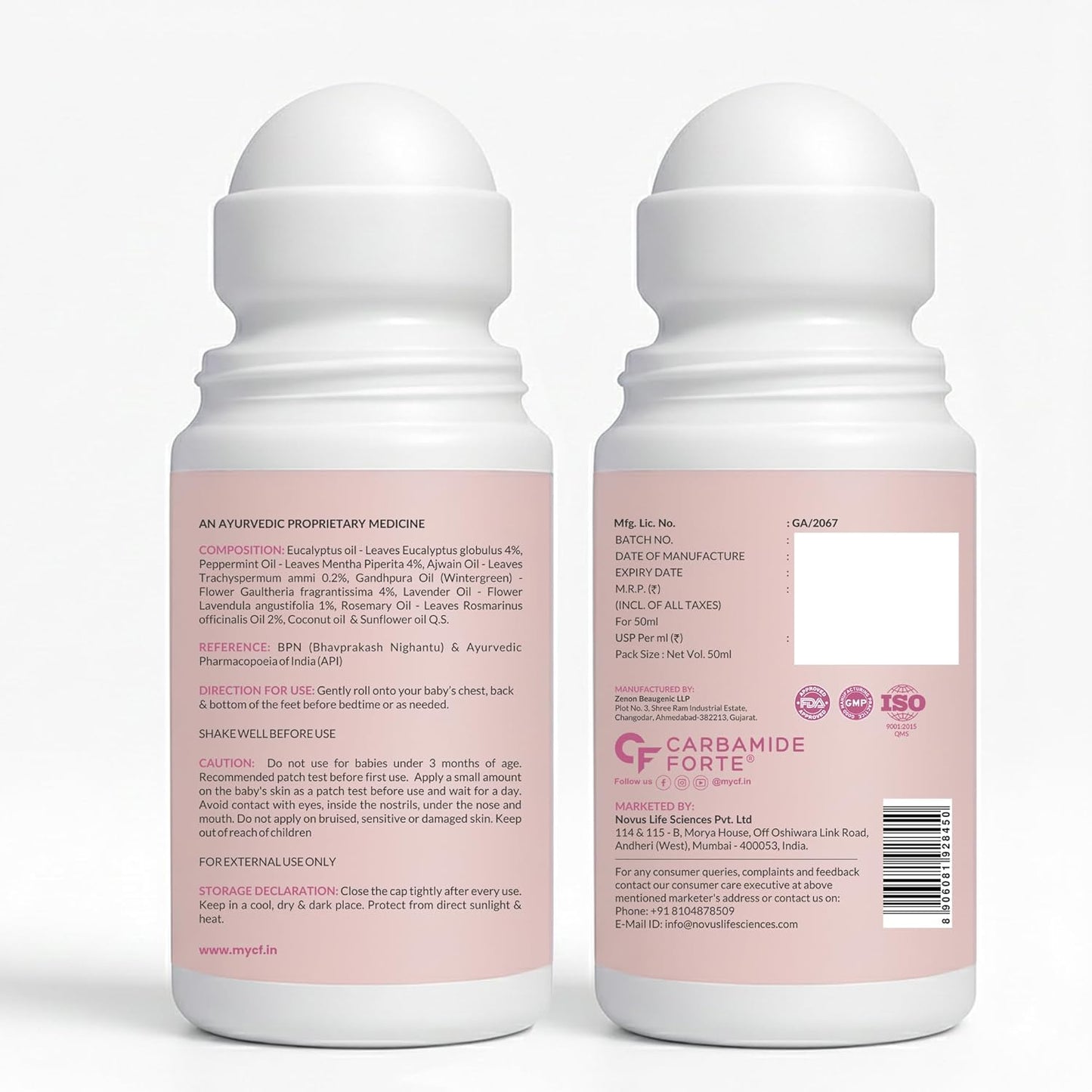Cold Relief Roll On for Babies Ayurvedic Formula | 50 ml