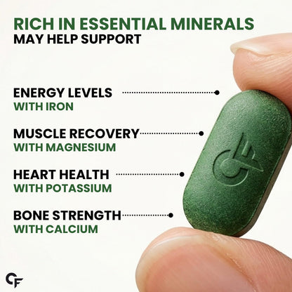 100% Organic Spirulina Tablets | 2000 mg Per Serving | 180 Veg Tablets