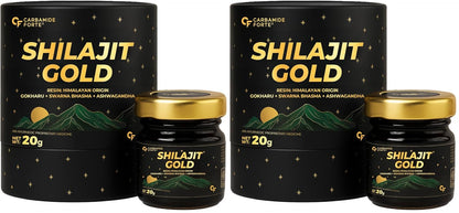 Shilajit Gold Resin for Men & Women – Himalayan Shilajit with Saffron & Swarna Bhasma (20g)