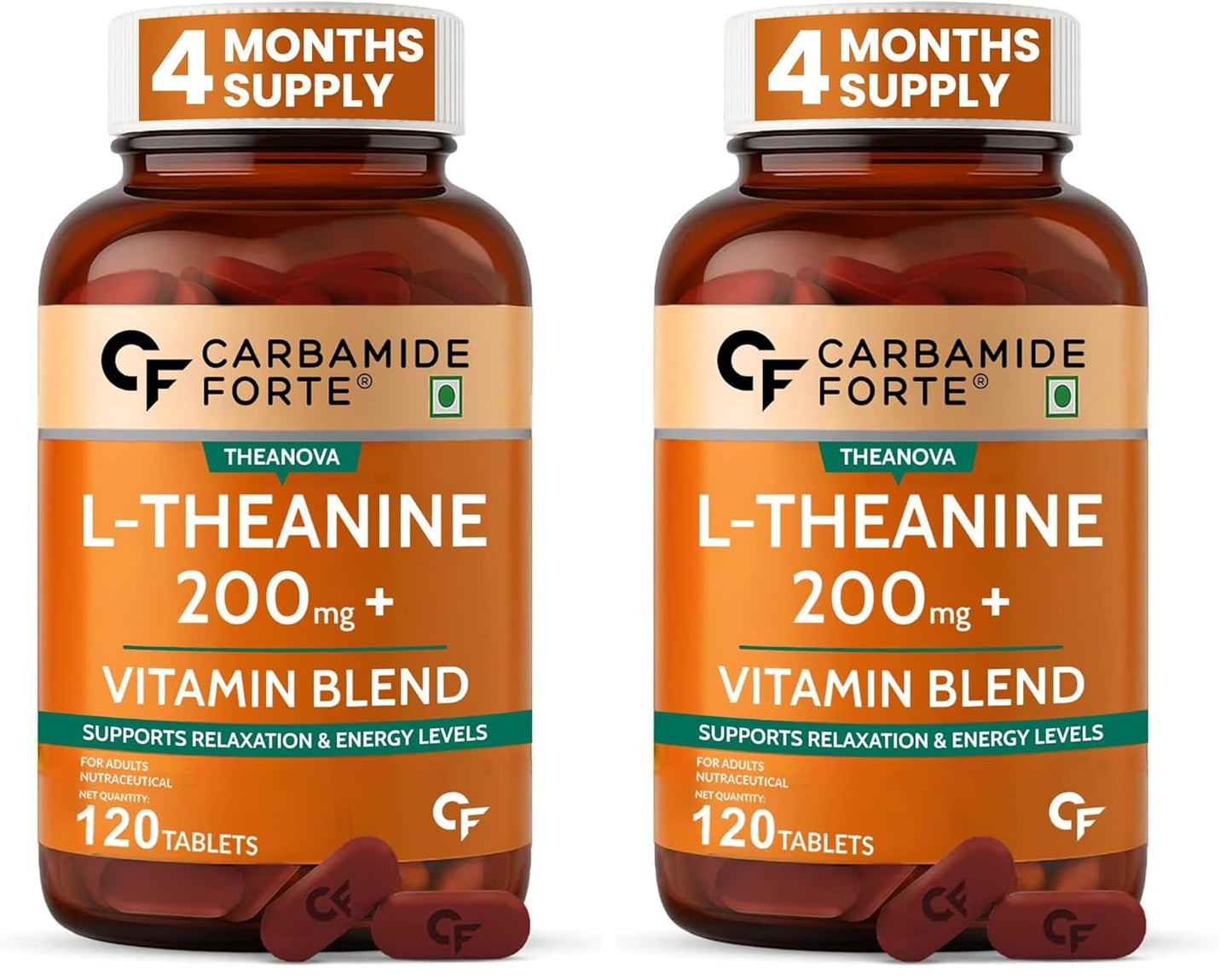 L-Theanine 200mg Tablets for Relaxation, Focus & Stress Balance – 120 Tablets