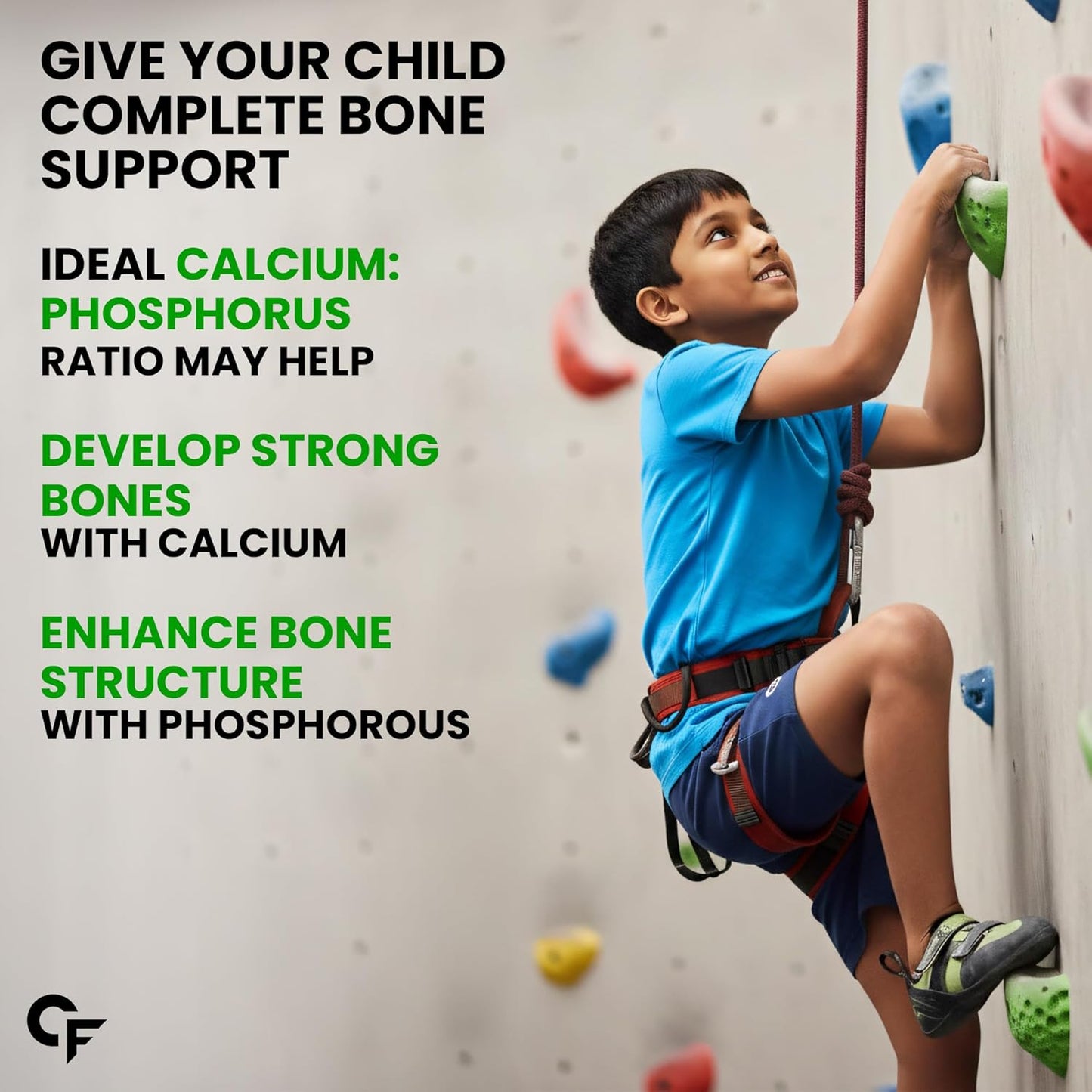 Calcium Gummies for Kids with Vitamin D3 & Phosphorus | 30 Veg Gummy