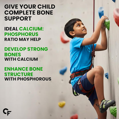 Calcium Gummies for Kids with Vitamin D3 & Phosphorus | 30 Veg Gummy