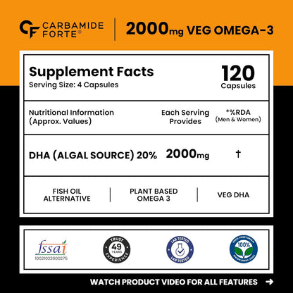 Veg Omega 3 2000mg - 120 Capsules