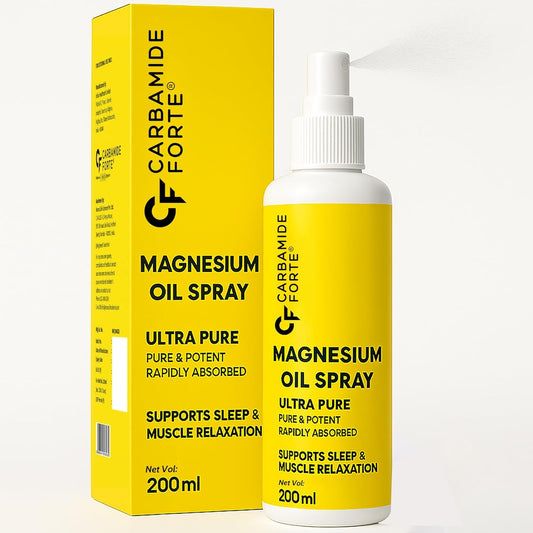 Carbamide Forte Magnesium Oil Spray | Topical Magnesium Spray | Magnesium Oil for feet, Sleep Support, Pain Relief & Muscle Recovery | Magnesium Oil 200ml