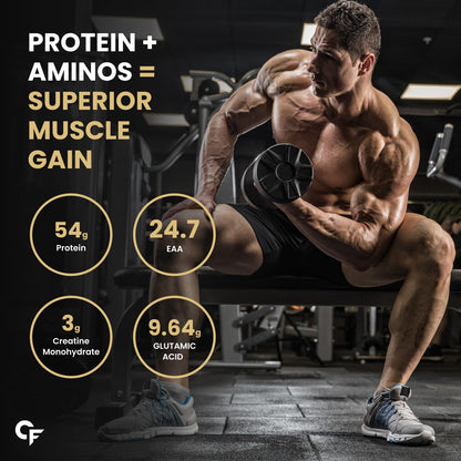 Carbamide Forte Mass Gainer with 54g Protein, 250g Carbs, Multivitamin, ZMA & Creatine 3g - Weight Gainer for Men & Women - Vanilla Banana Flavour - 1kg