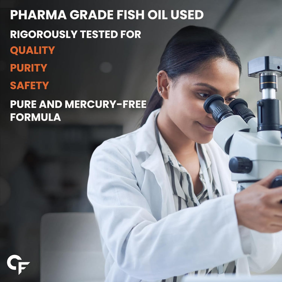 Carbamide Forte Triple Strength Omega 3 Fish Oil Capsules 1400mg | Fatty Acid Supplements | Fish Oil | Omega 3 Supplement - 30 Capsules