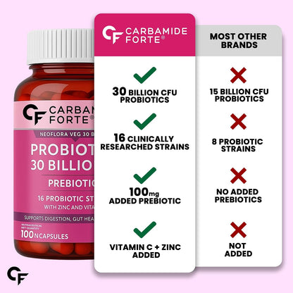 Probiotics 30 Billion CFU – 100 Veg Capsules