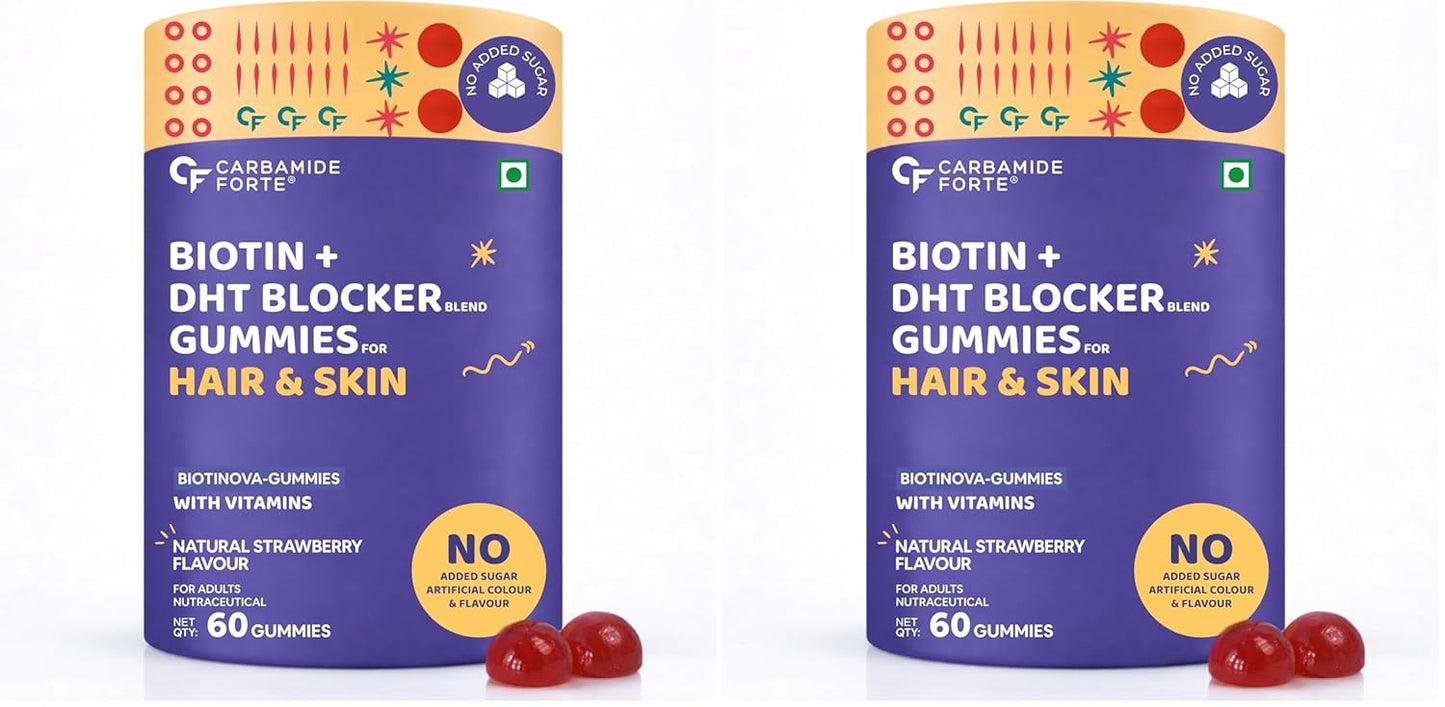 Hair Gummies with Biotin & DHT Blockers - 60 Gummies