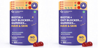 Hair Gummies with Biotin & DHT Blockers - 60 Gummies