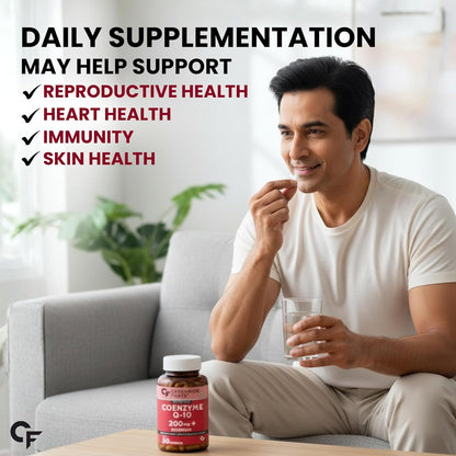 Coenzyme Q10 200mg (Ubiquinol) with Selenium 40mcg | 30 Vegetarian Capsules