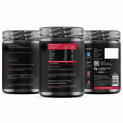Carbamide Forte Creatine Mono hydrate Powder | Micronized Monohydrate Creatine 103gm | Micronized Monohydrate Supplement for Lean Muscle, Strength & Energy - Fruti Punch- 71 Servings - 250g