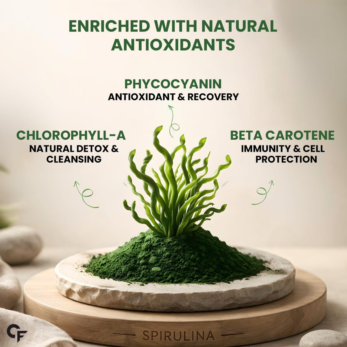 100% Organic Spirulina Tablets | 2000 mg Per Serving | 180 Veg Tablets