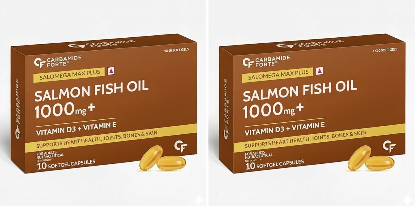 Salmon Omega 3 Fish Oil Capsules – 1000mg Softgels | 10 Softgels