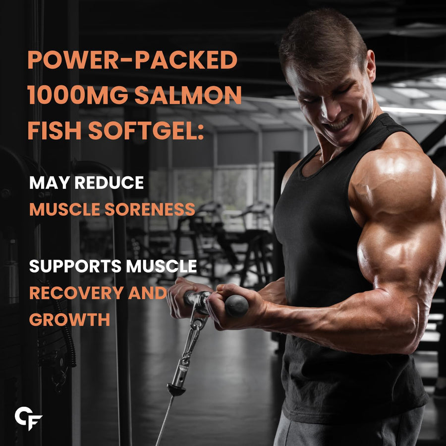 Carbamide Forte Salmon Fish Oil Omega 3 Capsule 1000 mg for Adults -Softgel Capsules 90 Count