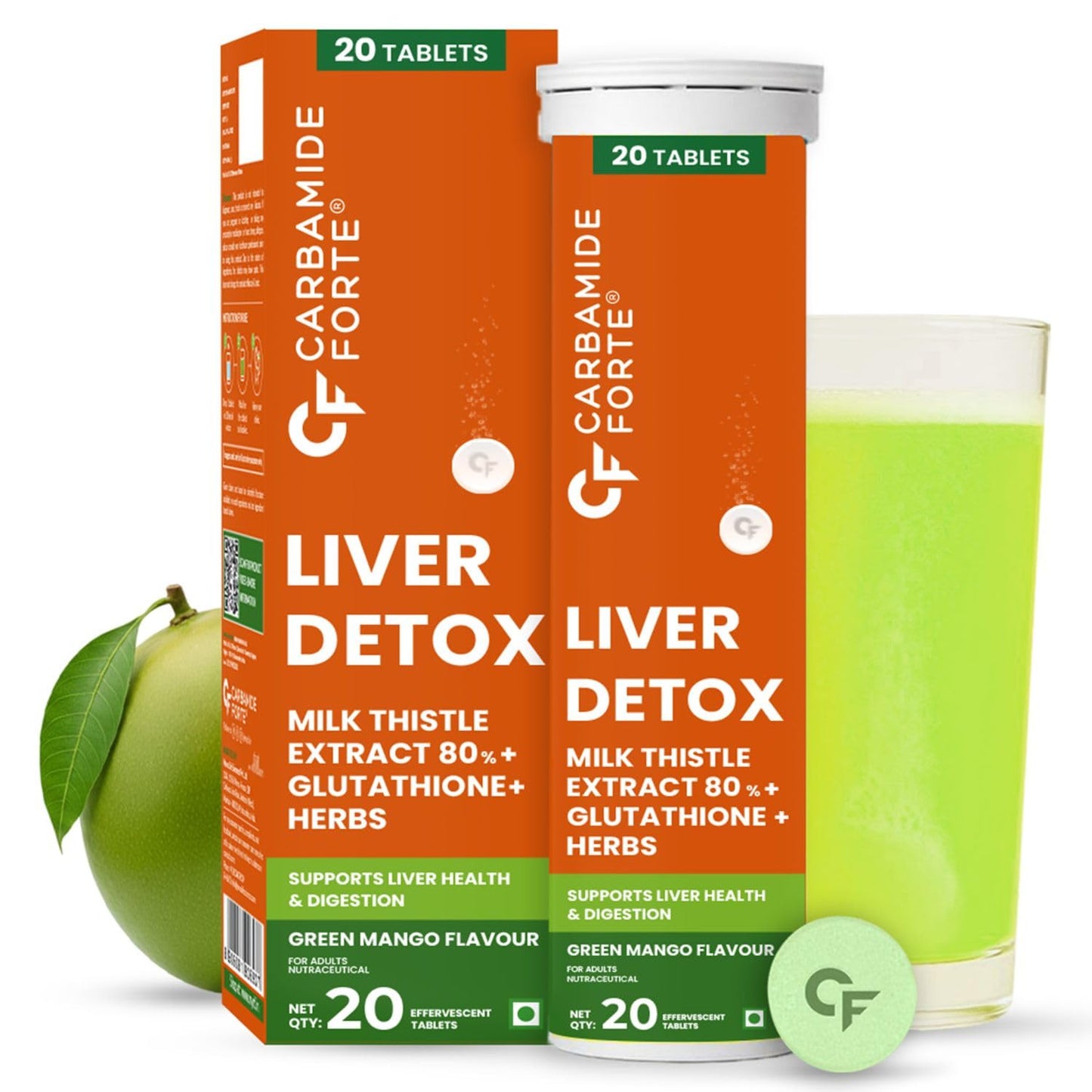 Liver Detox Effervescent Tablets for Daily Liver Health Support 20 Tablets