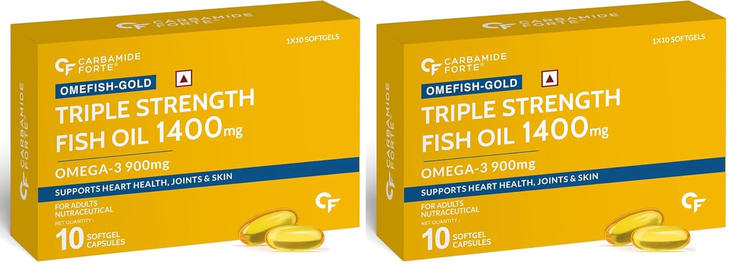 Triple Strength Omega 3 Fish Oil Capsules 1400mg | 10 Softgels