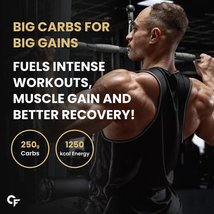 Carbamide Forte Mass Gainer with 54g Protein, 250g Carbs, Multivitamin, ZMA & Creatine 3g - Weight Gainer for Men & Women - Vanilla Banana Flavour - 1kg