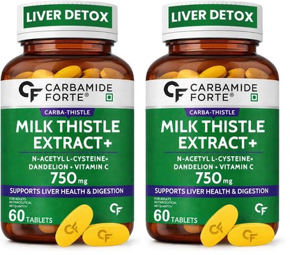 Milk Thistle Tablets with NAC, Dandelion & Vitamin C - 60 Tablets
