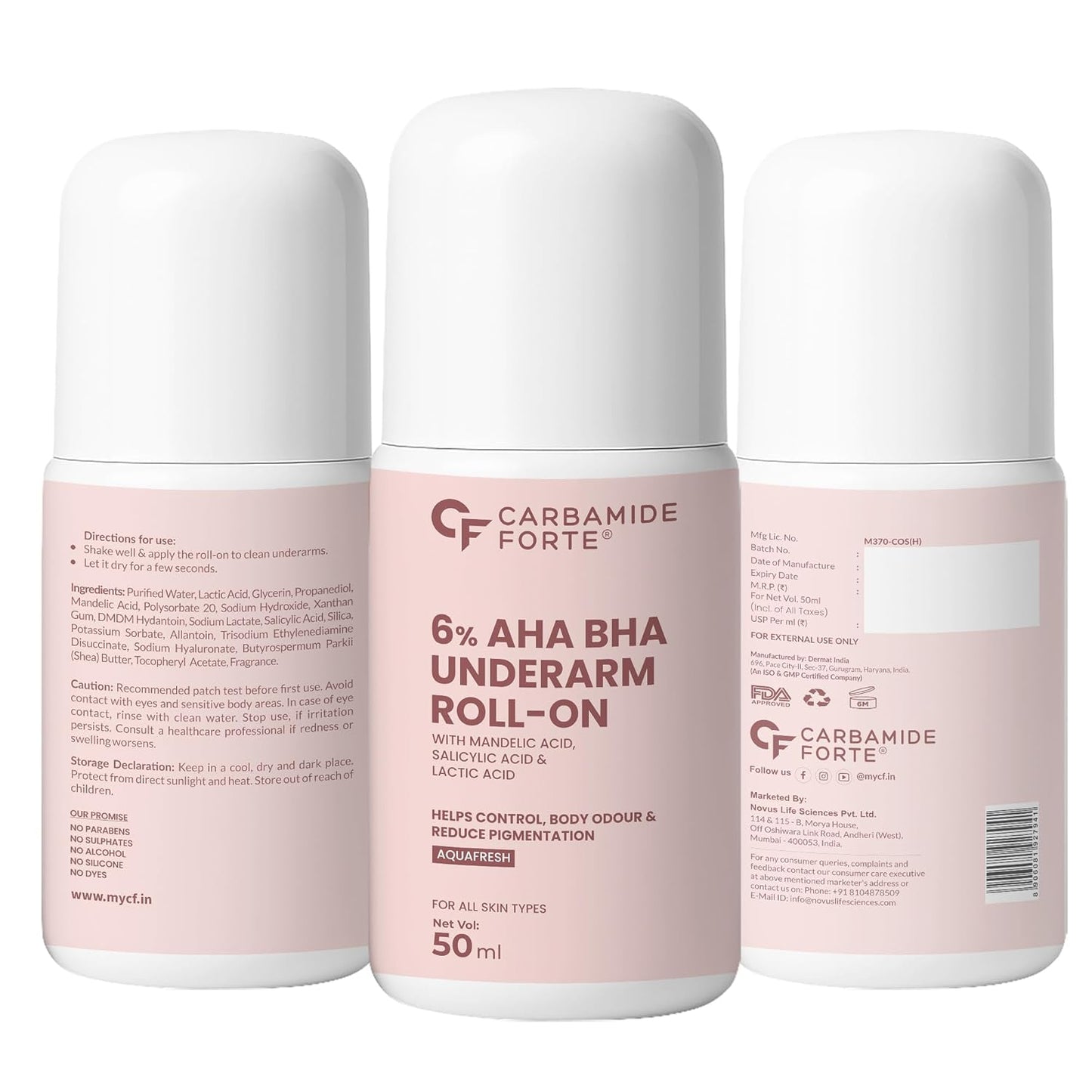 6% AHA BHA Underarm Roll On – Fades Pigmentation & Controls Body Odour