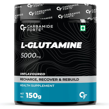 Carbamide Forte L Glutamine Powder 5000mg | L Glutamine Supplement for Men | Post Workout Muscle Recovery Supplements for Men - Unflavoured - 50 SERVINGS - 150g