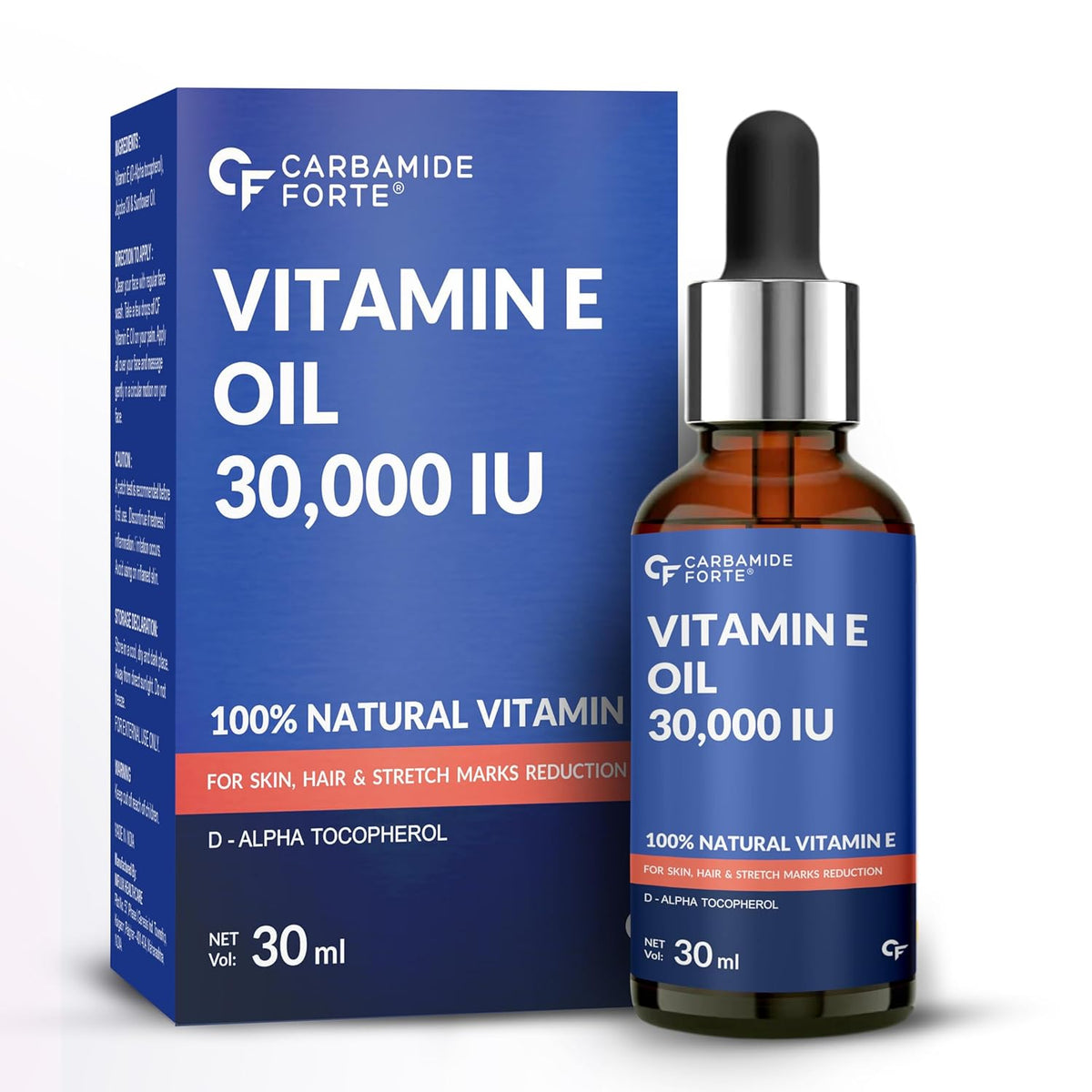 100% Vitamin E Oil | 30000 IU | 30ml - Carbamide Forte