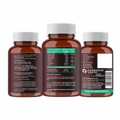 Resveratrol 250 mg Grape Seed – 60 Veg Capsules