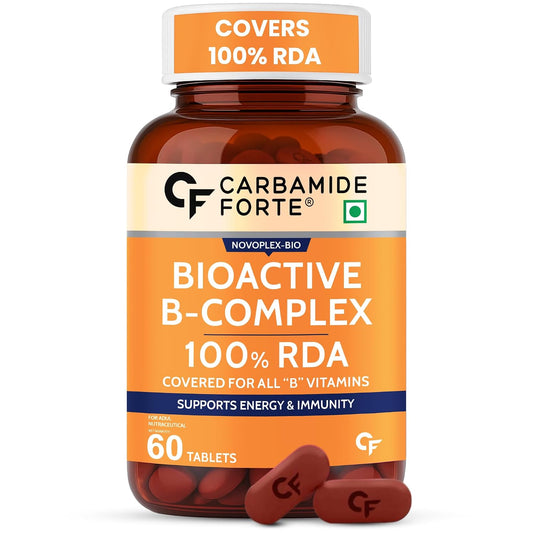 Bioactive B Complex with Methylated B Vitamins | 100% RDA | Choline, Myo-Inositol & Biotin | 60 Tablets