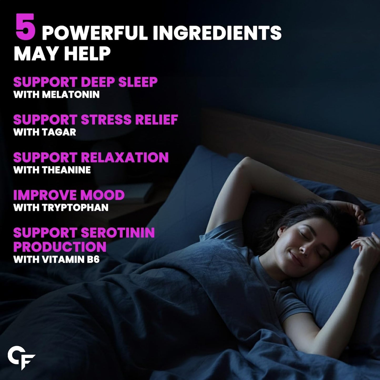 Advanced Melatonin Blend Supplement  | Nighttime Sleep Formula