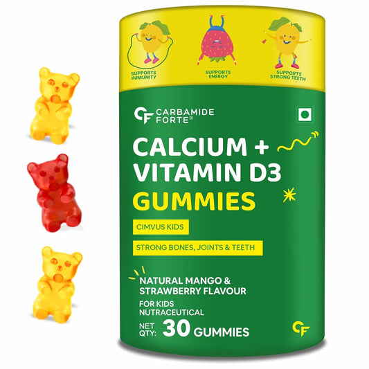Calcium Gummies for Kids with Vitamin D3 & Phosphorus | 30 Veg Gummy