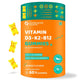 Carbamide Forte Vitamin D3 K2 MK7 & B12 Gummies | Vitamin B12 supplements | Vitamin D3 supplement & b12 for Women, Men & Kids | Mango Flavoured - 60 Veg Gummies