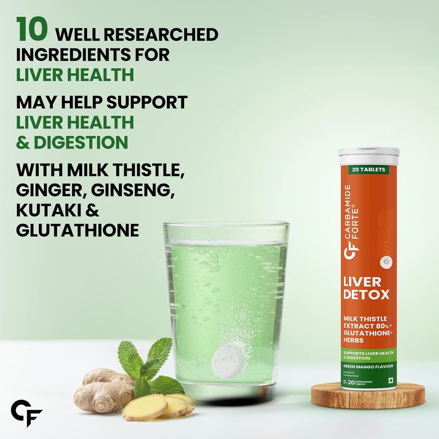 Liver Detox Effervescent Tablets for Daily Liver Health Support 20 Tablets