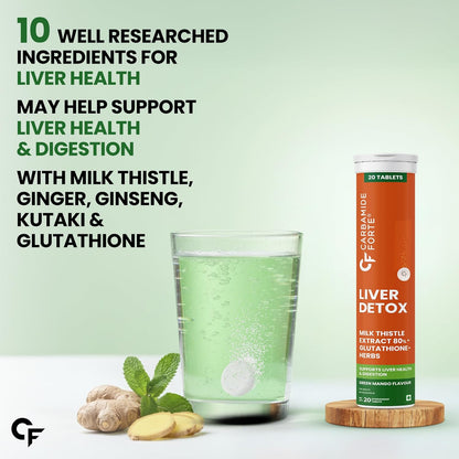 Liver Detox Effervescent Tablets for Daily Liver Health Support 20 Tablets