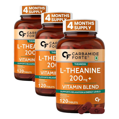 L-Theanine 200mg Tablets for Relaxation, Focus & Stress Balance – 120 Tablets