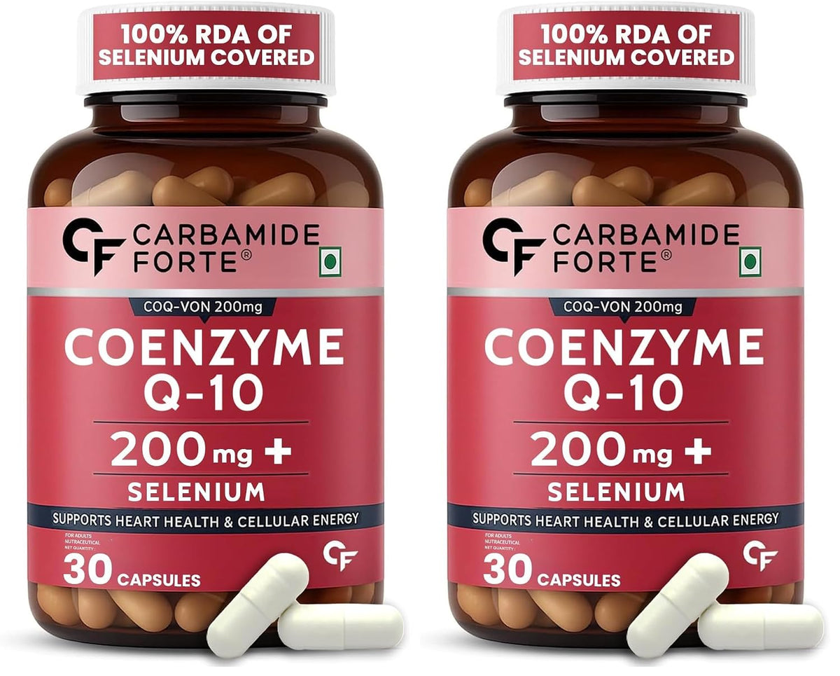 Coenzyme Q10 200mg (Ubiquinol) with Selenium 40mcg | 30 Vegetarian Capsules