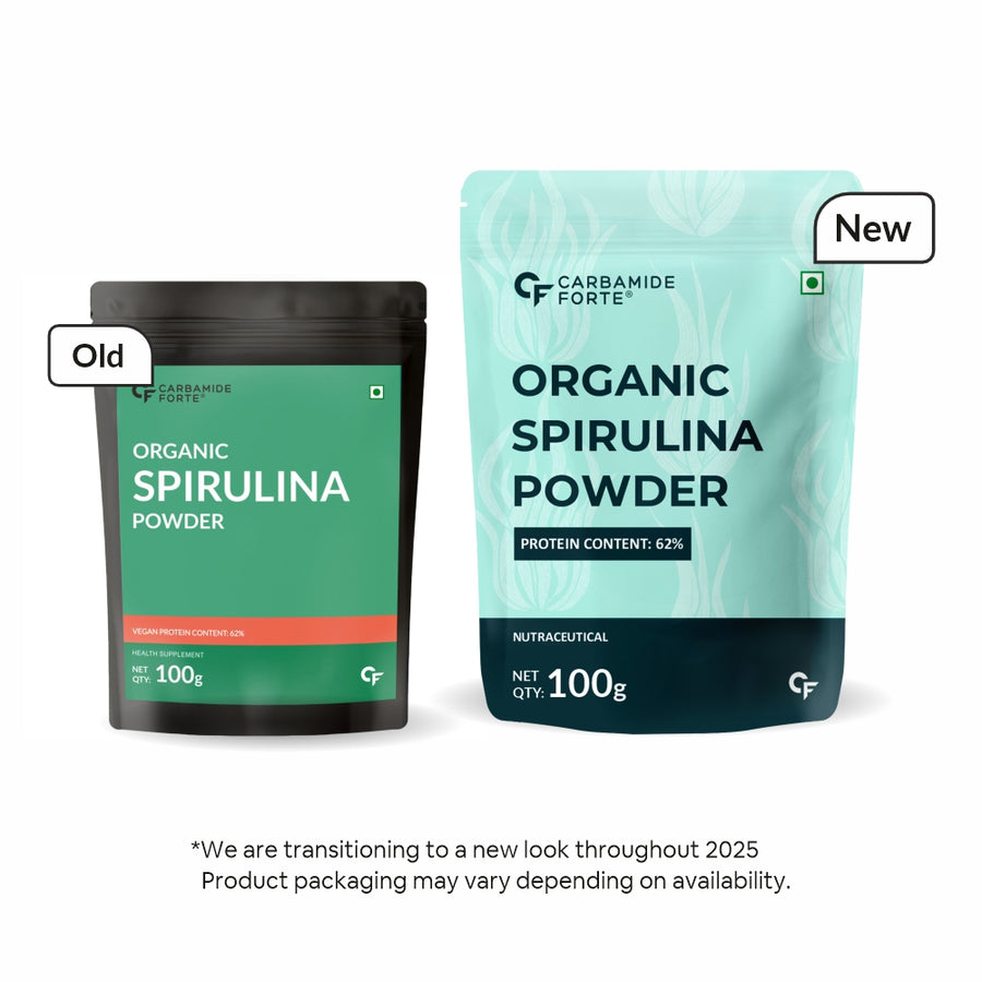 Carbamide Forte 100% Organic Spirulina Powder- Spirulina Powder Organic - 100g