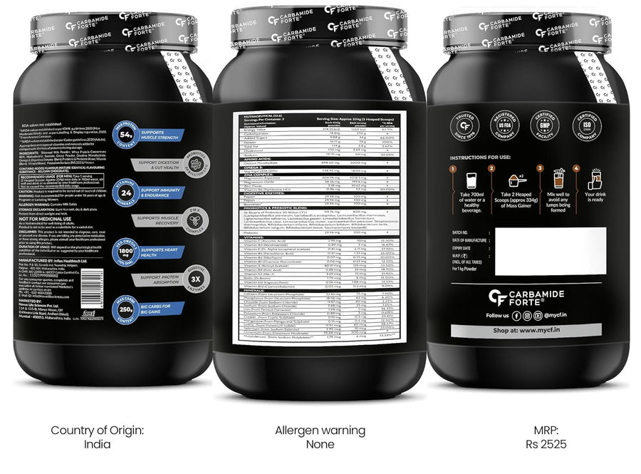 Carbamide Forte Whey Isolate Matrix Protein Powder - 1kg - Cookies and Cream Flavour