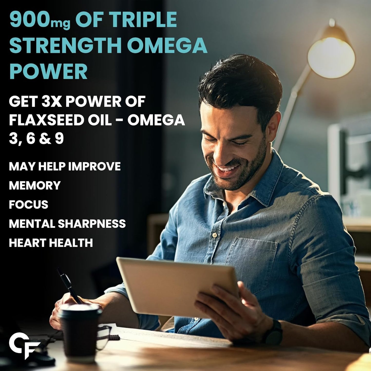 Carbamide Forte Cold Pressed Flaxseed Oil Omega 3 6 9 Capsules (1000mg) for Men and Women | Omega 3 Supplement | Omega 369 | Flaxseed Oil Omega3 Capsule | Omega Fatty Acid - 120 Capsules