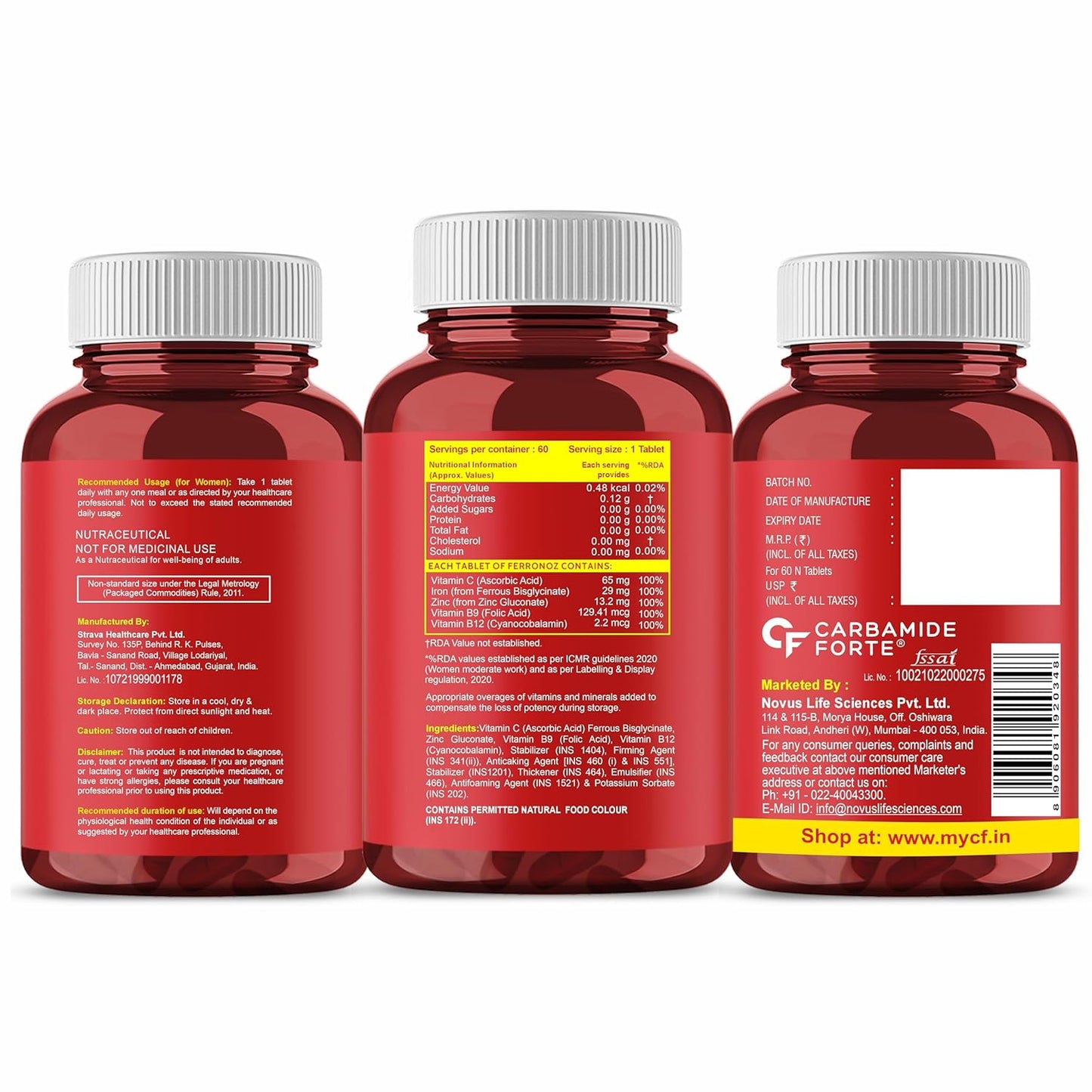 Chelated Iron with Vitamin C – 60 Tablets