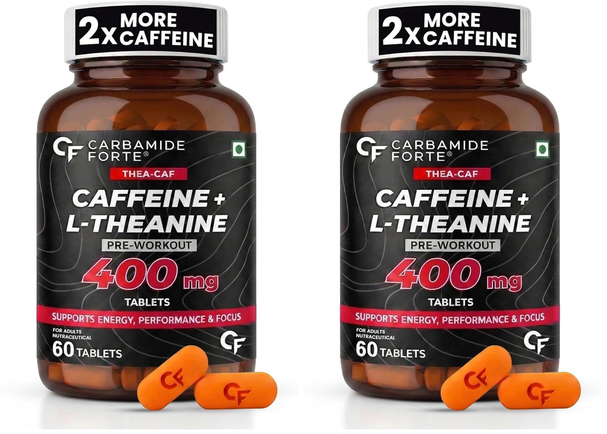 Caffeine Tablets 200mg with L-Theanine 200mg | 60 Veg Tablets